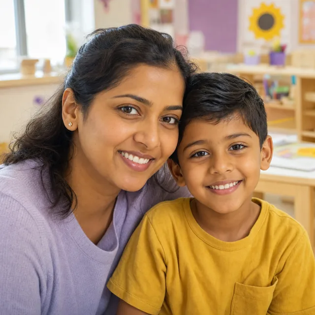 Priya and her son Aarav
